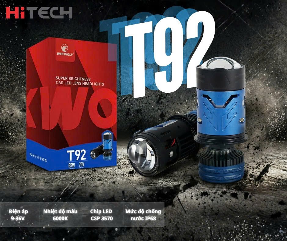 Lắp Đặt Đèn Bi Cầu Mini WEKWOLF T92 Pro Tại Joyauto Thanh Hoá Chính Hãng